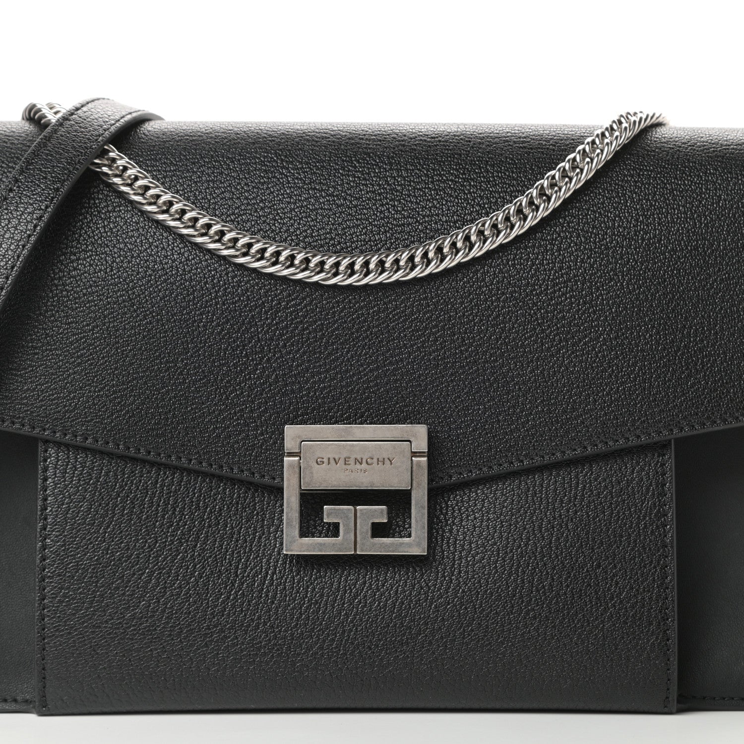 Givenchy Sugar Goatskin Medium GV3 Shoulder Bag Black 8 of 10