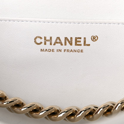 Chanel Patent Sequin Medium Boy Chanel Flap White Pink Light Blue 6 of 18