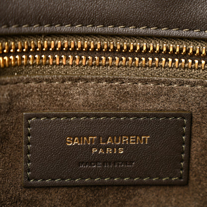Saint Laurent Suede Bea Tote Blue Musk 5 of 9