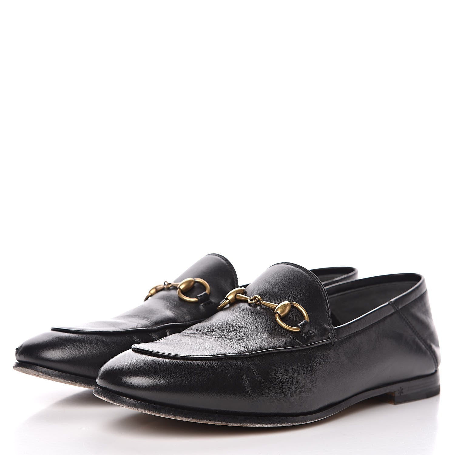 Gucci Lambskin Womens Brixton Horsebit Loafers 36 Black 3 of 14