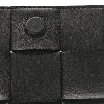 Bottega Veneta Lambskin Maxi Intrecciato Extra Mini Cassette Crossbody Bag Black 9 of 9