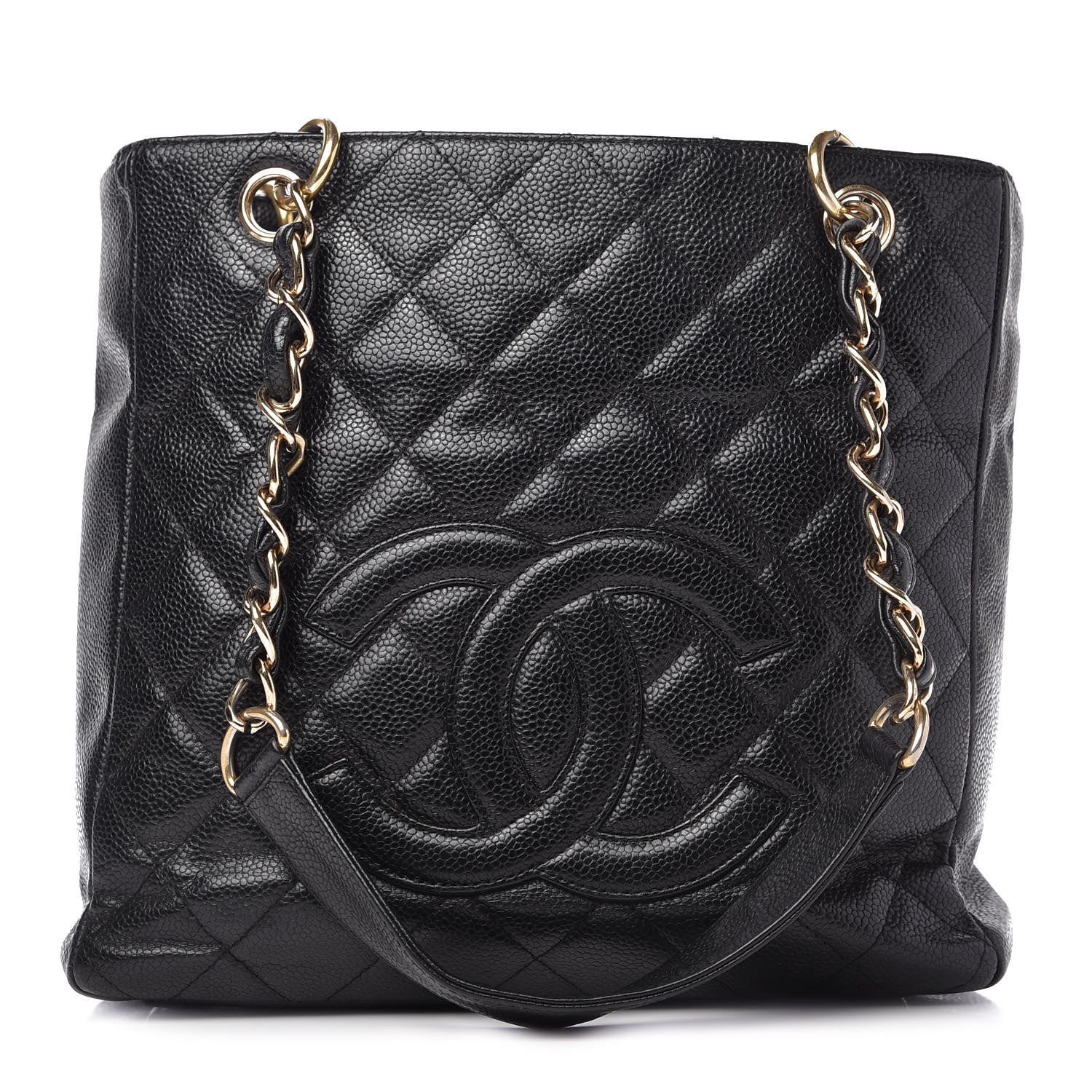 Chanel Caviar Quilted Petit Shopping Tote PST Black 1 of 9