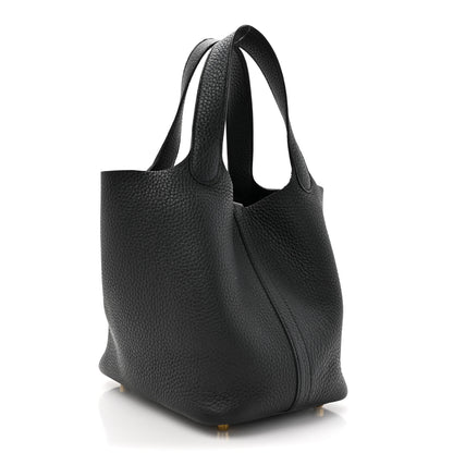 Hermes Taurillon Clemence Picotin Lock 18 PM Black 3 of 11