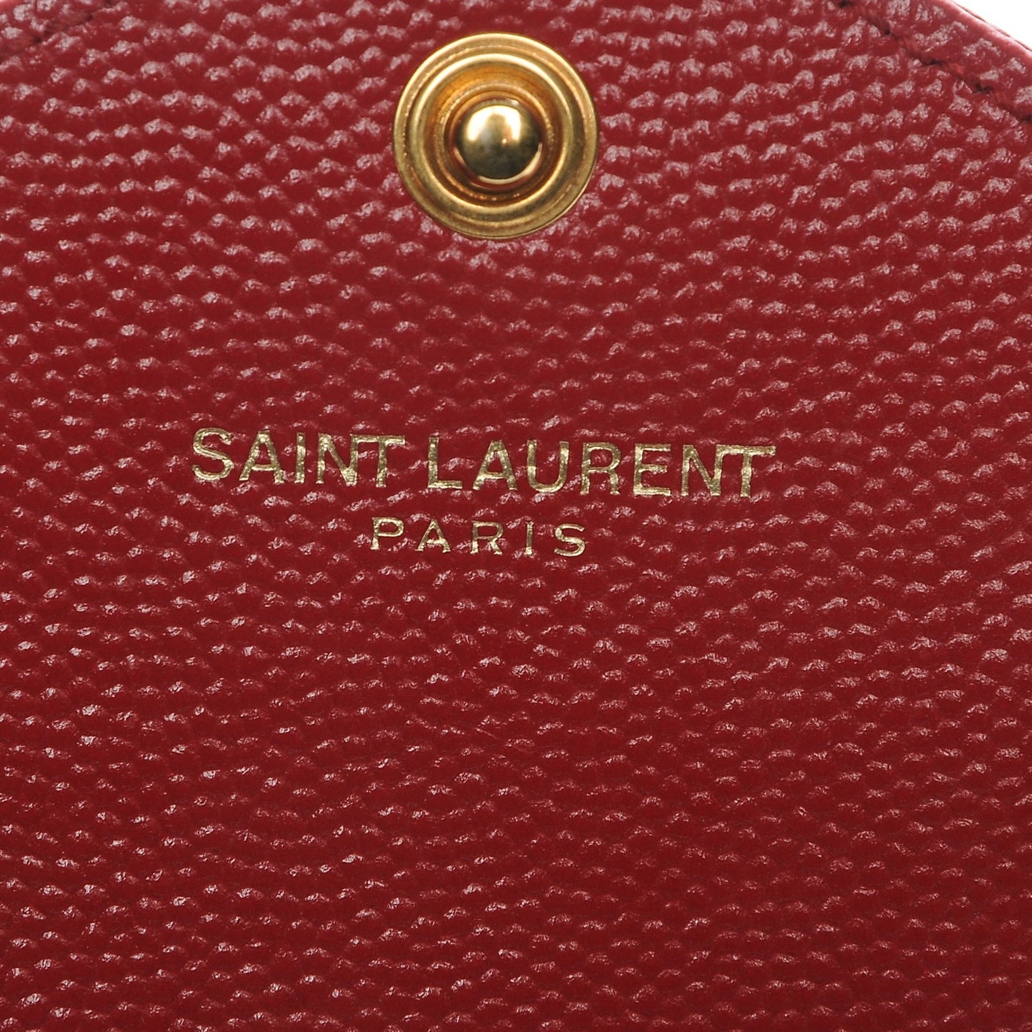 Grain De Poudre Matelasse Monogram Envelope Chain Wallet New Red