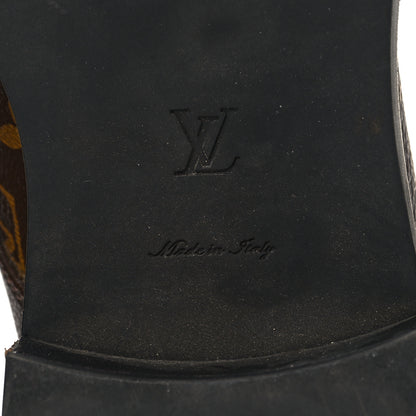 Louis Vuitton Calfskin Monogram Wonderland Flat Ranger Boots 40.5 Black 8 of 9