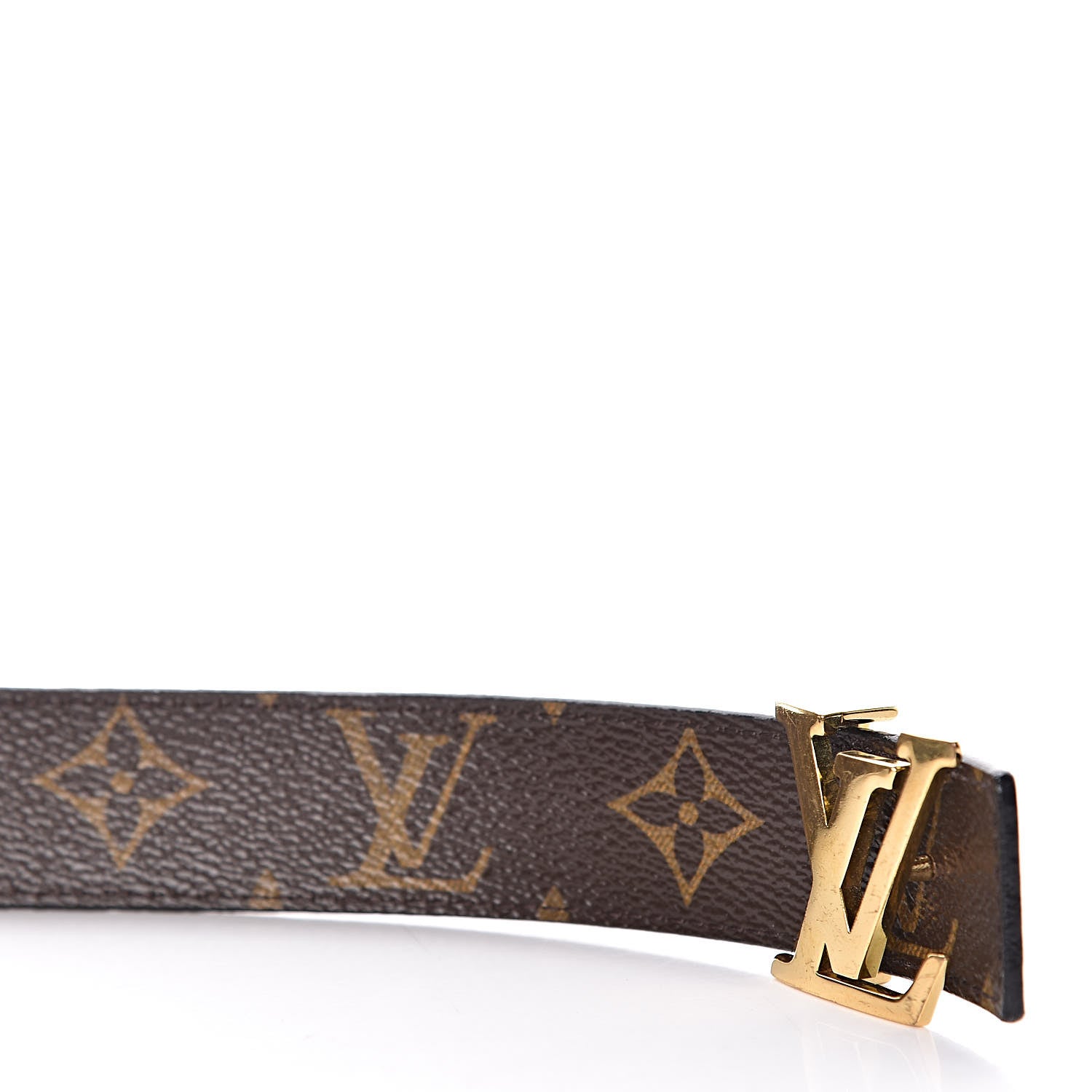 Louis Vuitton Calfskin Monogram 30mm LV Initiales Reversible Belt 80 32 Black 7 of 8