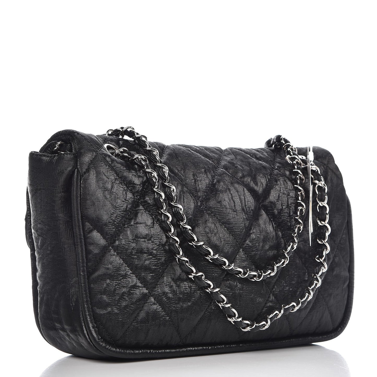 Coated Canvas Quilted Le Marais Flap Black