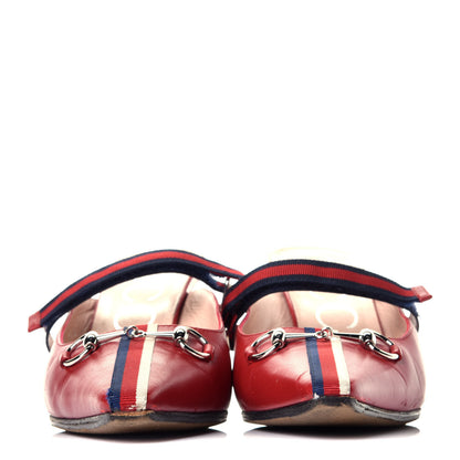 Gucci Malaga Kid Sylvie Web Cross Strap Mid-Heel Slides 37.5 Hibiscus Red 2 of 8