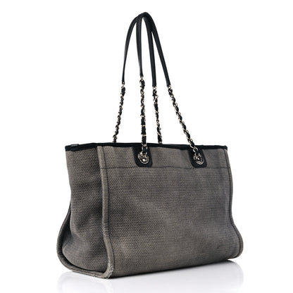 Chanel Canvas Small Deauville Tote Grey 3 of 15