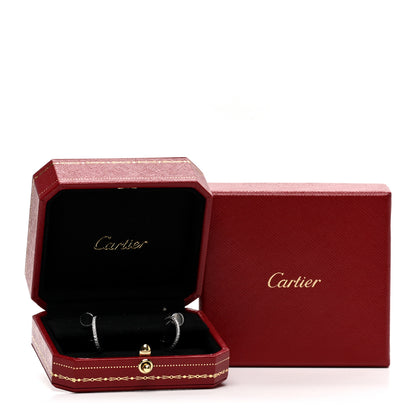 Cartier 18K White Gold Diamond Juste Un Clou Pave Hoop Earrings 5 of 5