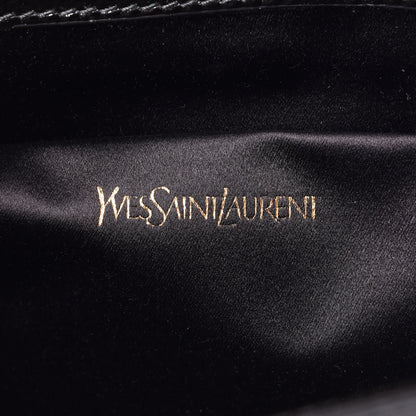 Saint Laurent Textured Patent Monogram Large Belle De Jour Clutch Black 6 of 6