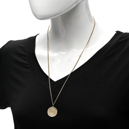 Chanel Medallion Chain Necklace Gold 2 of 7