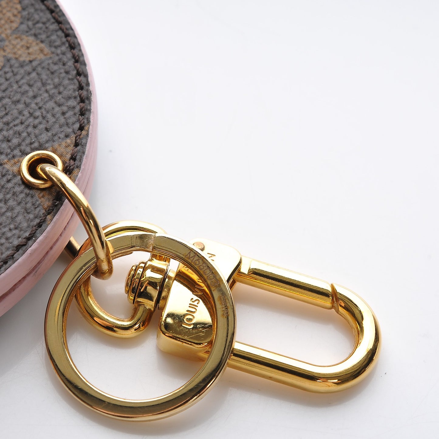 Monogram LV Mirror Key Holder Rose Ballerine