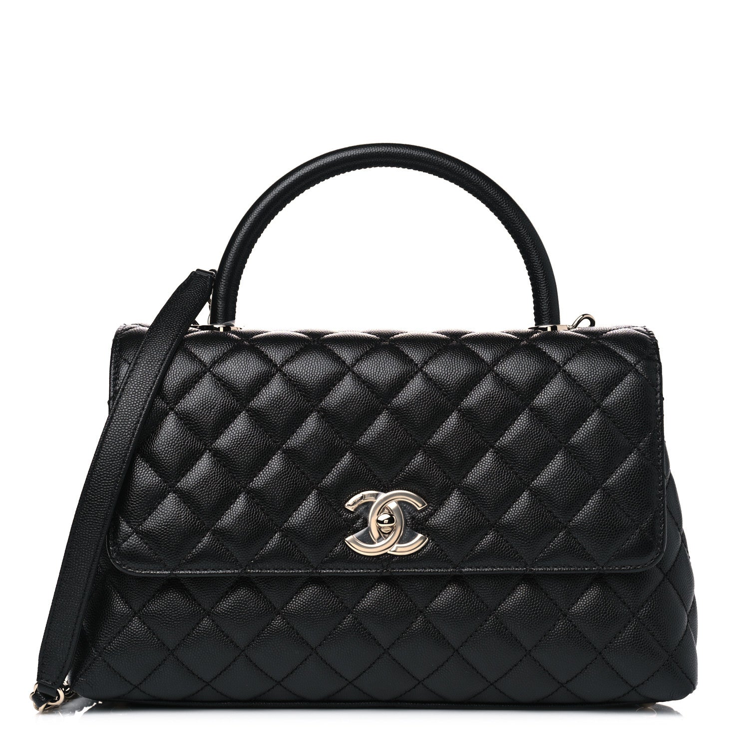 Chanel Caviar Quilted Small Coco Handle Flap Black 1 of 5