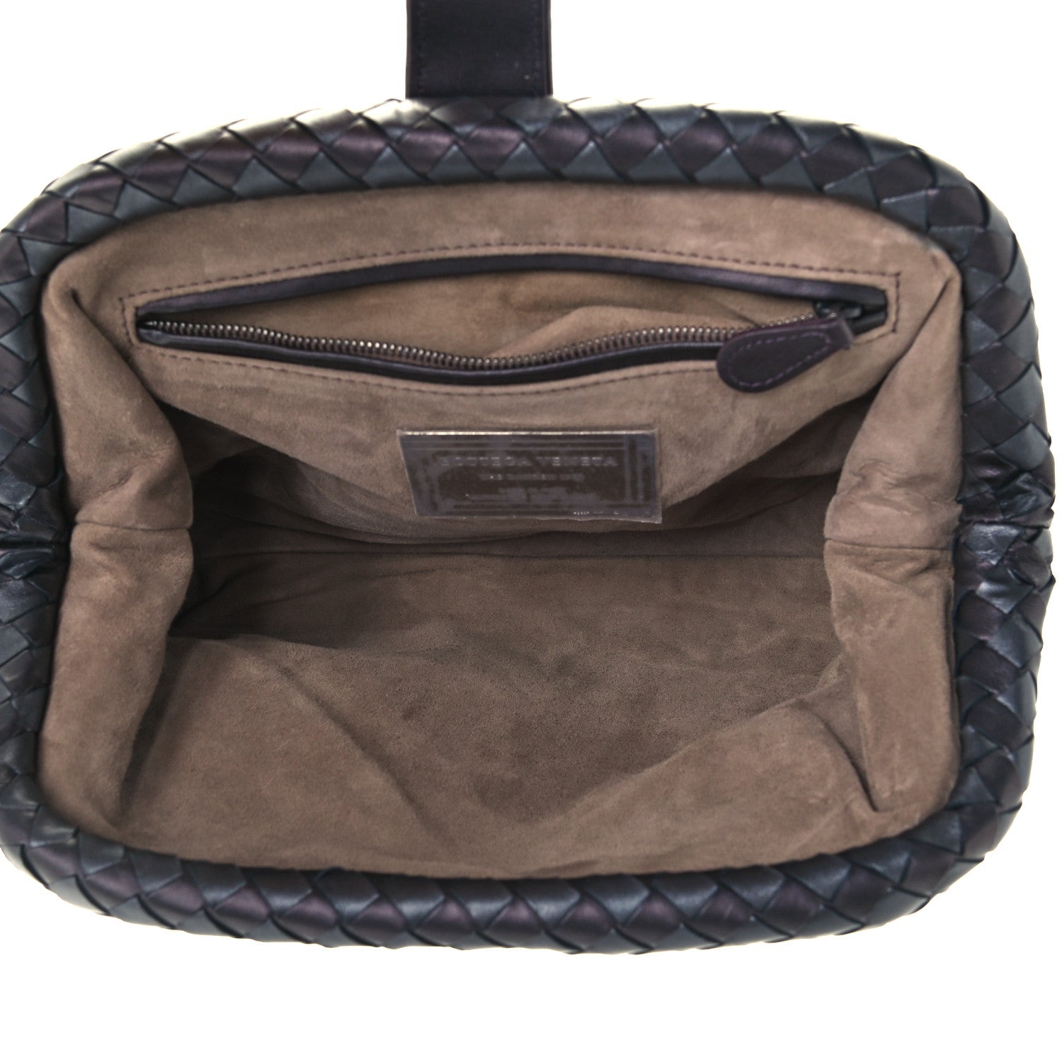 Bottega Veneta Metallic Nappa Intrecciato The Lauren 1980 Clutch Quetsche Antique Silver 5 of 12