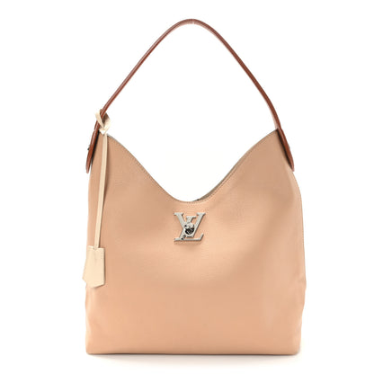 Louis Vuitton Calfskin Lockme Hobo Beige 1 of 8