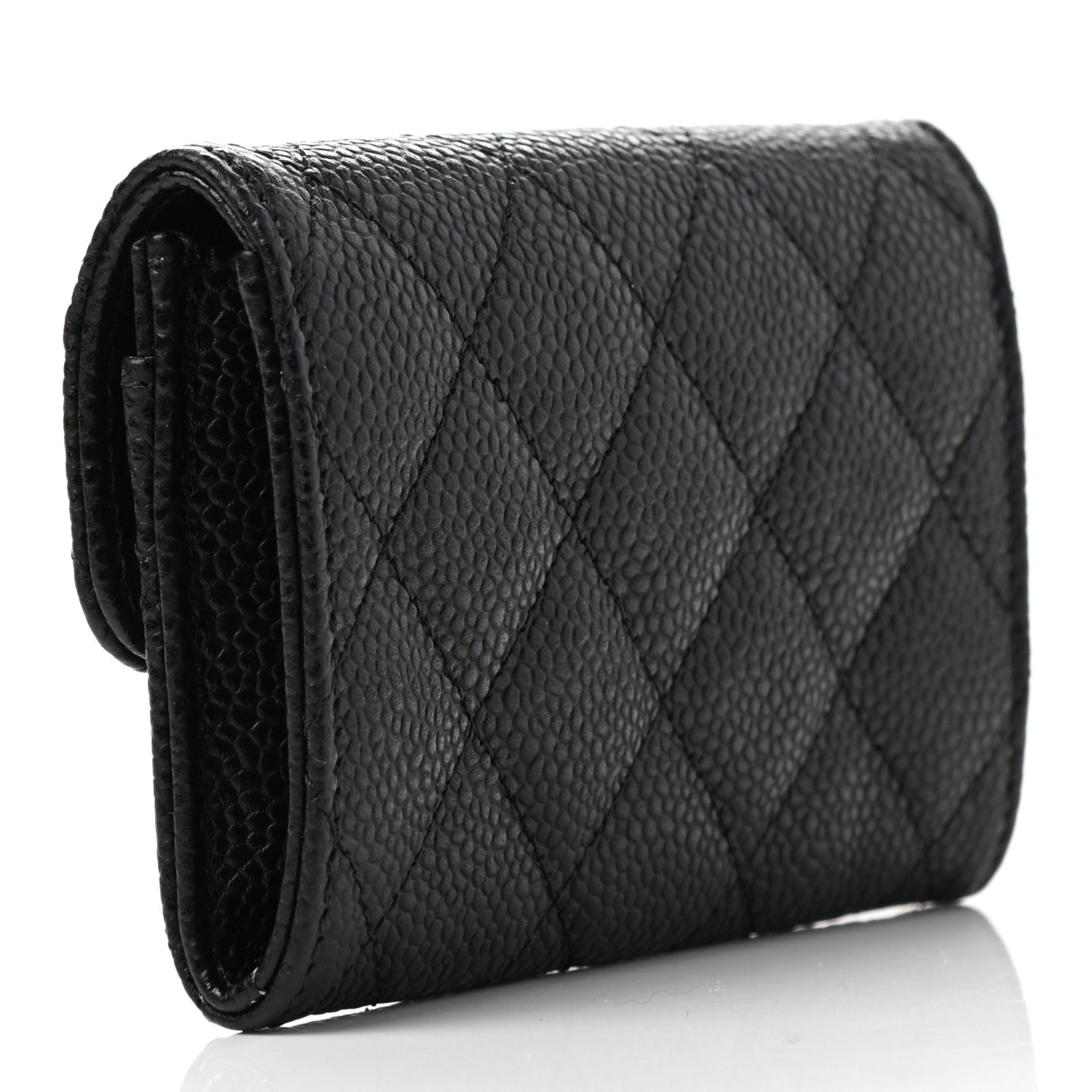 Chanel Caviar Quilted Flap Card Holder Black 3 of 8