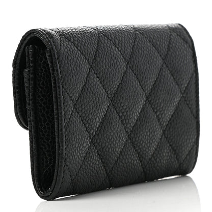 Chanel Caviar Quilted Flap Card Holder Black 3 of 8