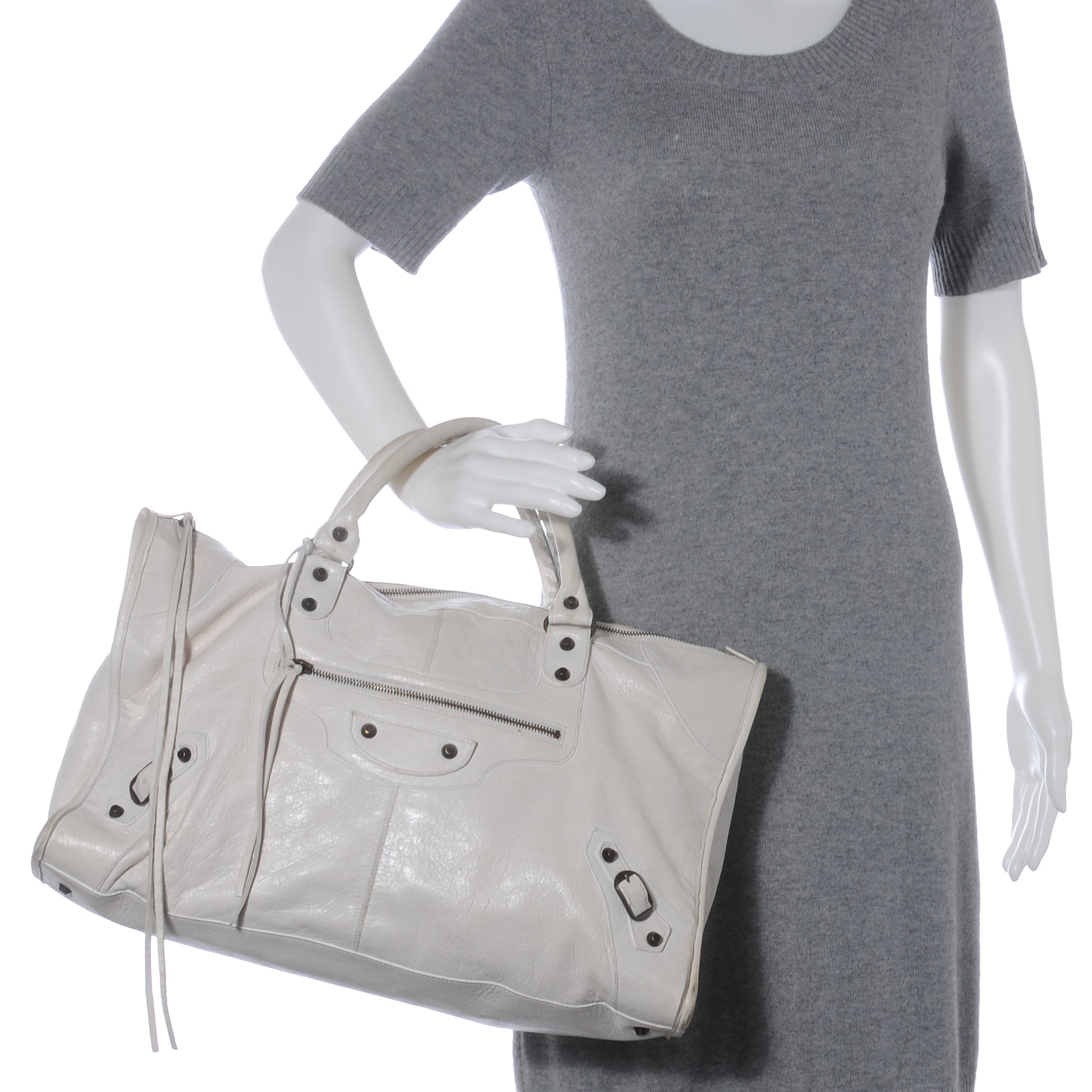 Balenciaga Chevre Work White 2 of 7