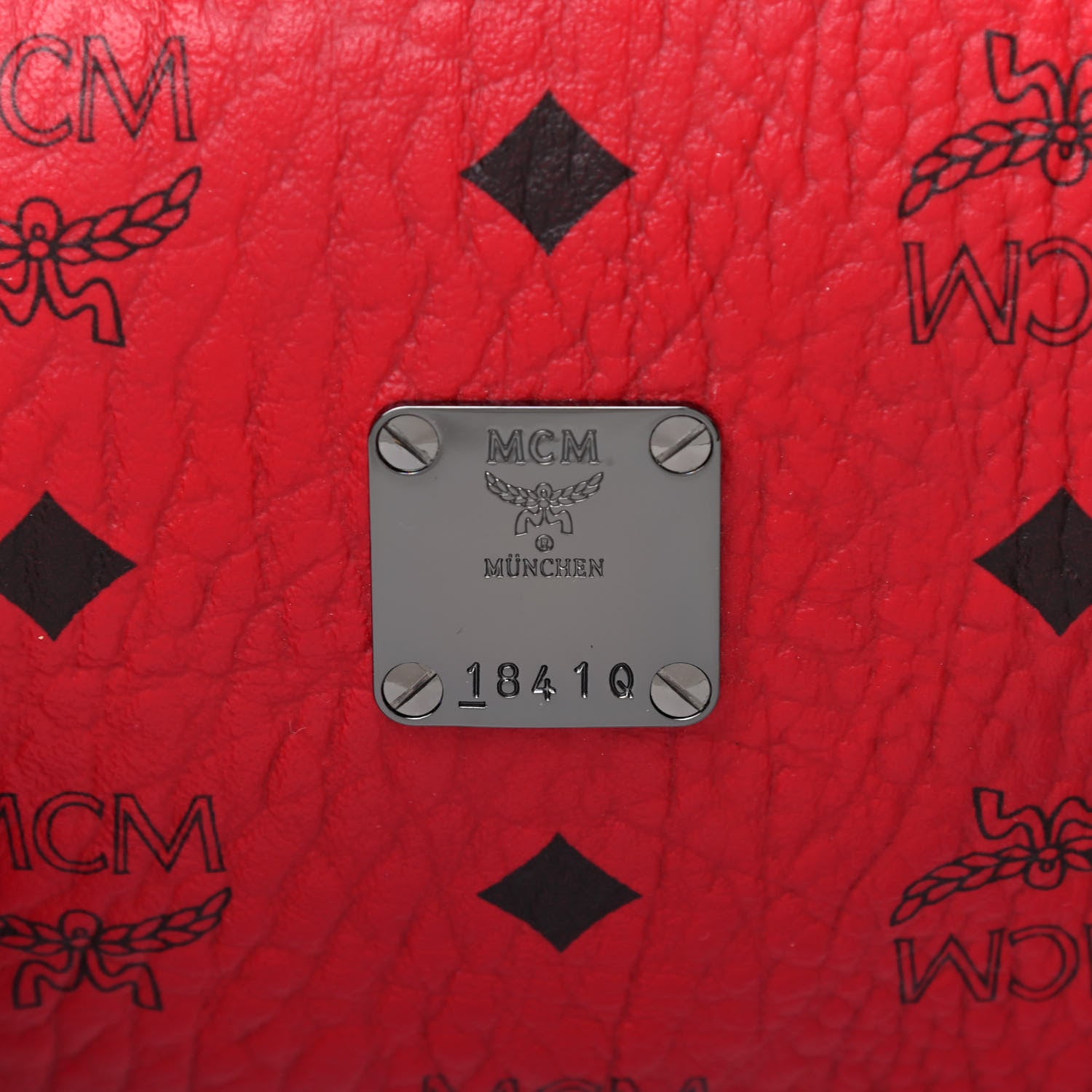 MCM Visetos Medium Traveler Weekender Bag Ruby Red 11 of 11