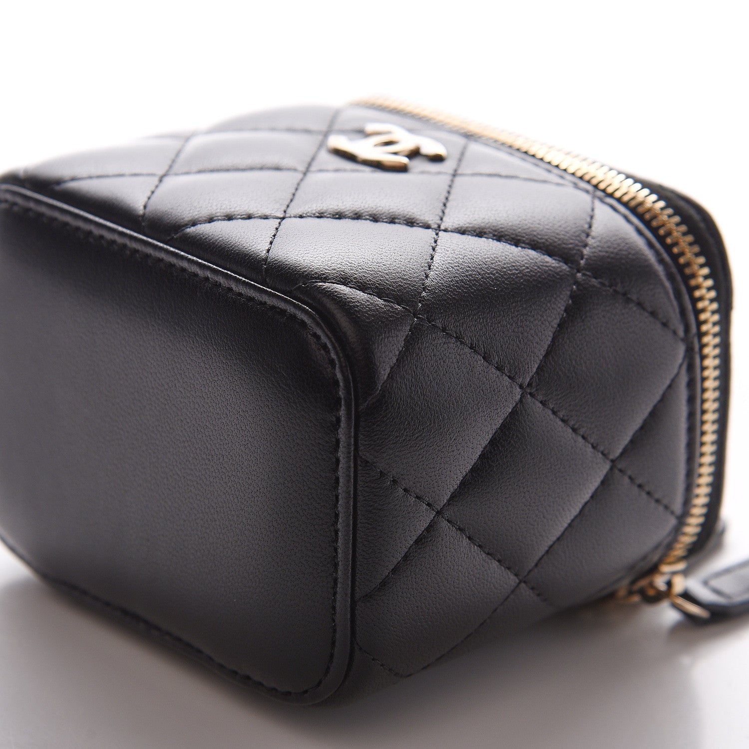 Chanel Lambskin Quilted Trendy Mini Vanity Case With Chain Black 8 of 9