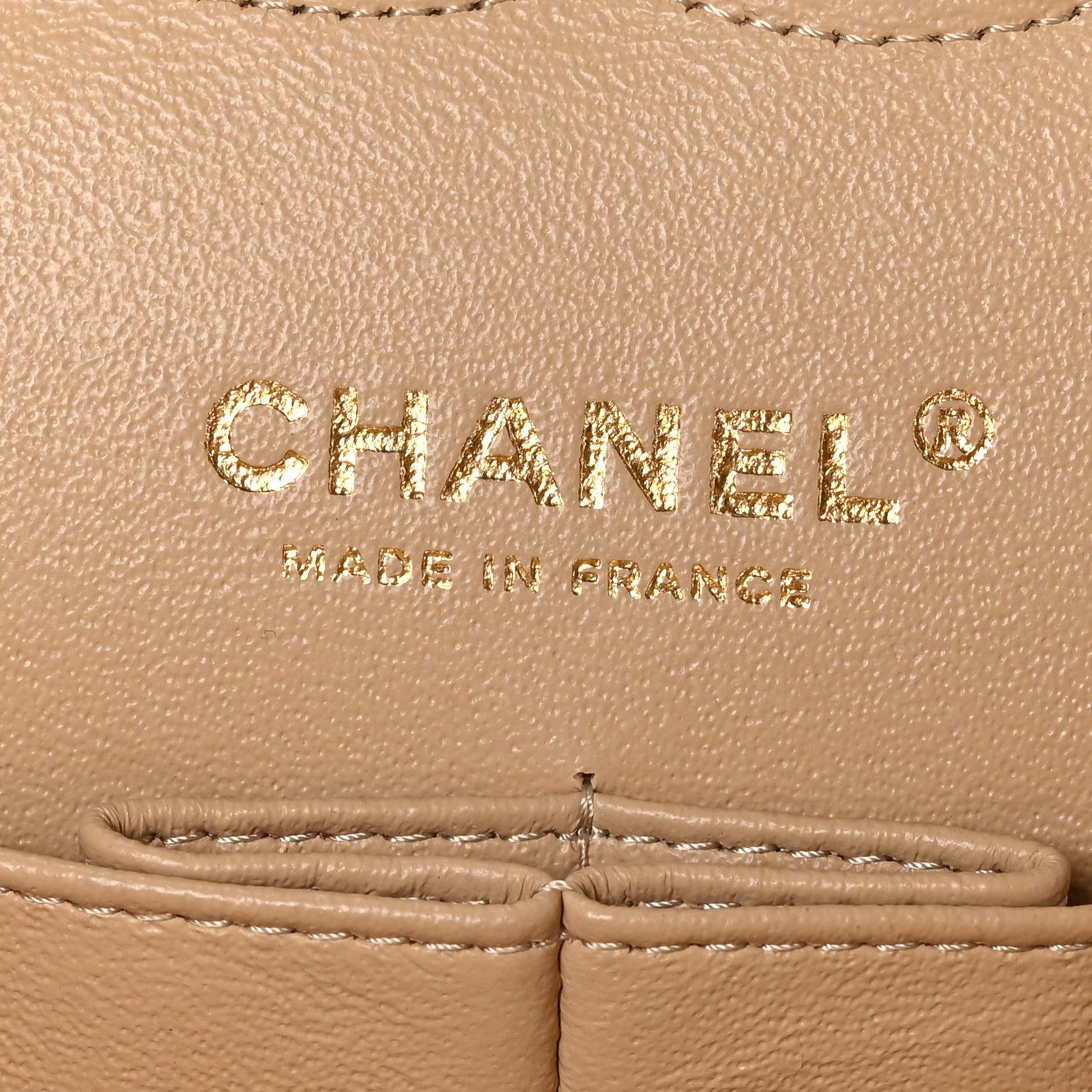 Chanel Caviar Quilted Medium Double Flap Beige 6 of 10