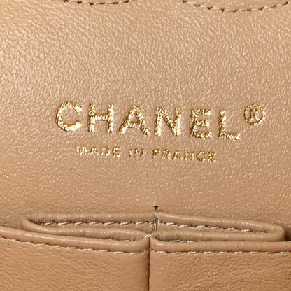 Chanel Caviar Quilted Medium Double Flap Beige 6 of 10