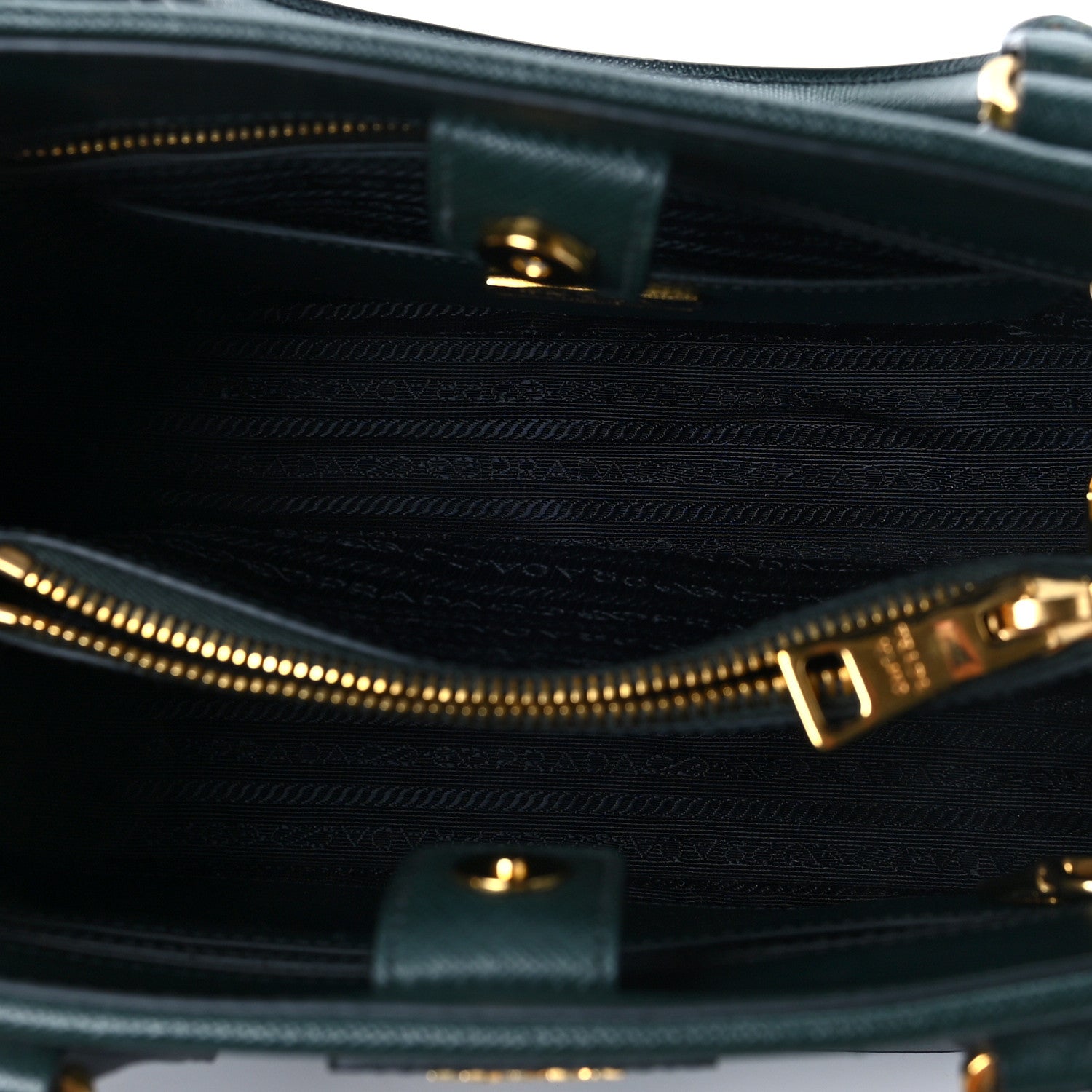 Prada Saffiano Lux Medium Open Promenade Tote Biliardo 4 of 6