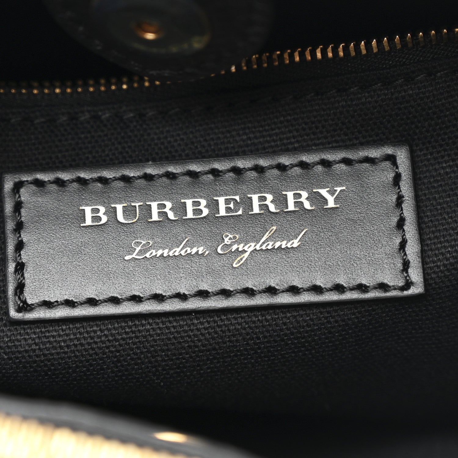 Burberry Grainy Calfskin Graffiti Print Medium Banner Tote Black 7 of 11