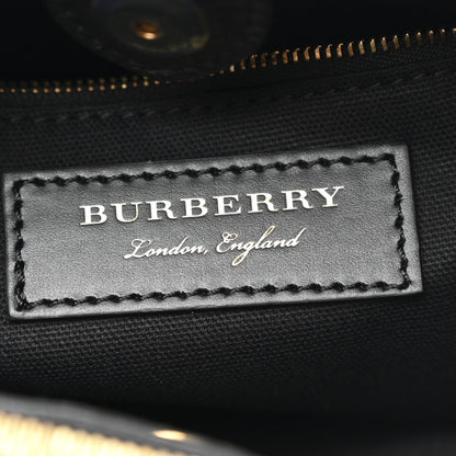 Burberry Grainy Calfskin Graffiti Print Medium Banner Tote Black 7 of 11