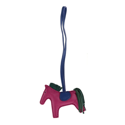 Hermes Milo Lambskin Grigri Rodeo Horse Bag Charm PM Rose Pourpre Bleu Electrique Malachite 1 of 6