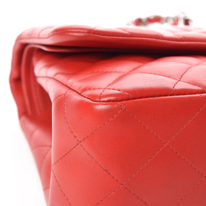 Chanel Lambskin Quilted Jumbo Double Flap Red 11 of 15
