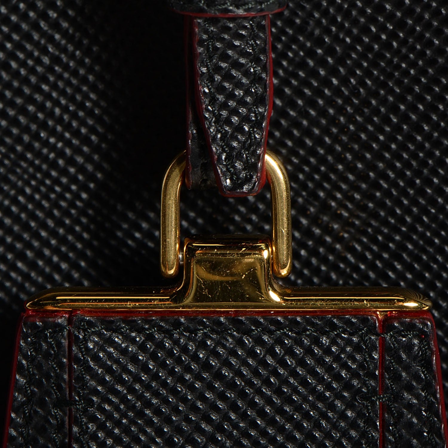 Prada Saffiano Cuir Small Double Bag Nero Black 15 of 17