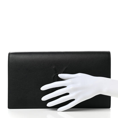 Saint Laurent Calfskin Monogram Large Belle De Jour Clutch Black 3 of 12