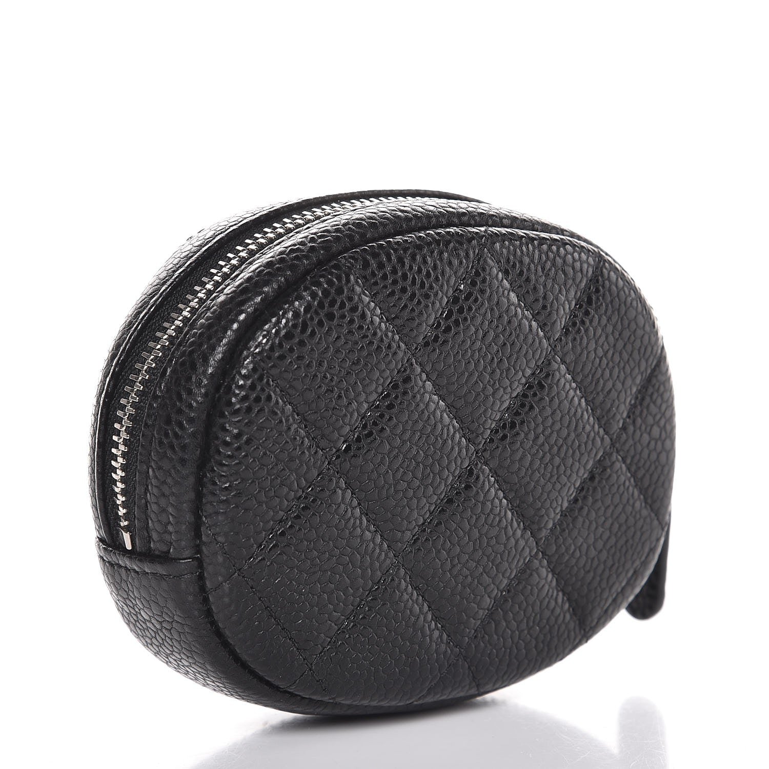 Chanel Caviar Quilted Zip Around Classic Coin Purse Black 3 of 8