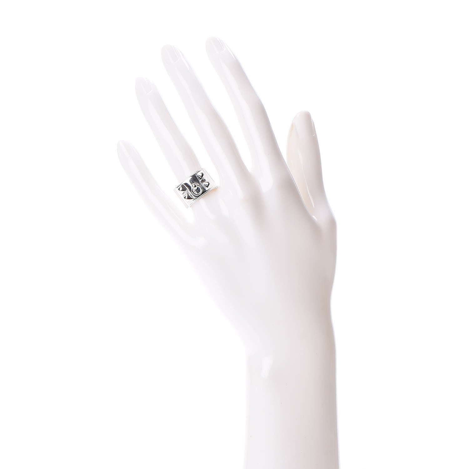 Hermes Sterling Silver Collier De Chien CDC Ring 51 5.75 2 of 6