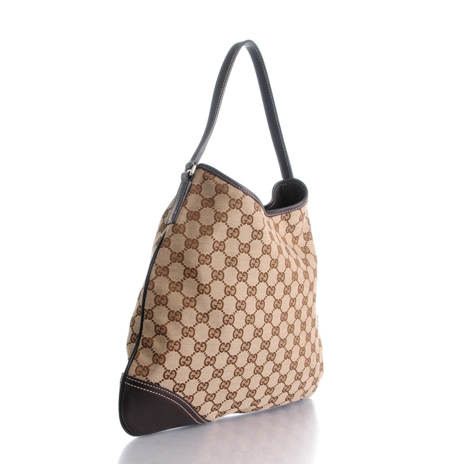 Gucci Monogram Medium New Britt Hobo Dark Brown 3 of 7