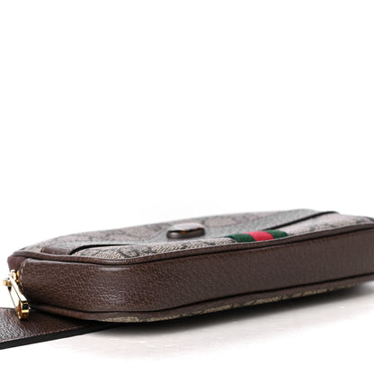 Gucci GG Supreme Monogram Web Ophidia Belted iPhone Case Dark Brown 3 of 4