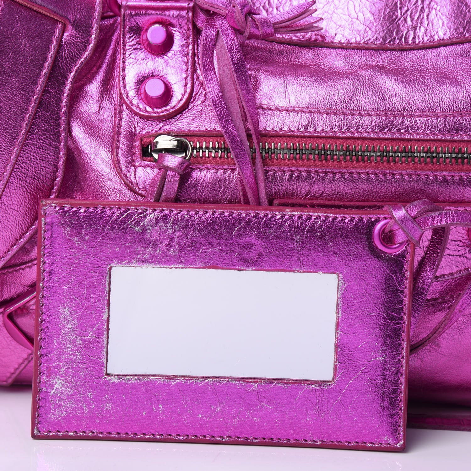 Balenciaga Metallic Chevre Classic Hardware First Magenta 13 of 14
