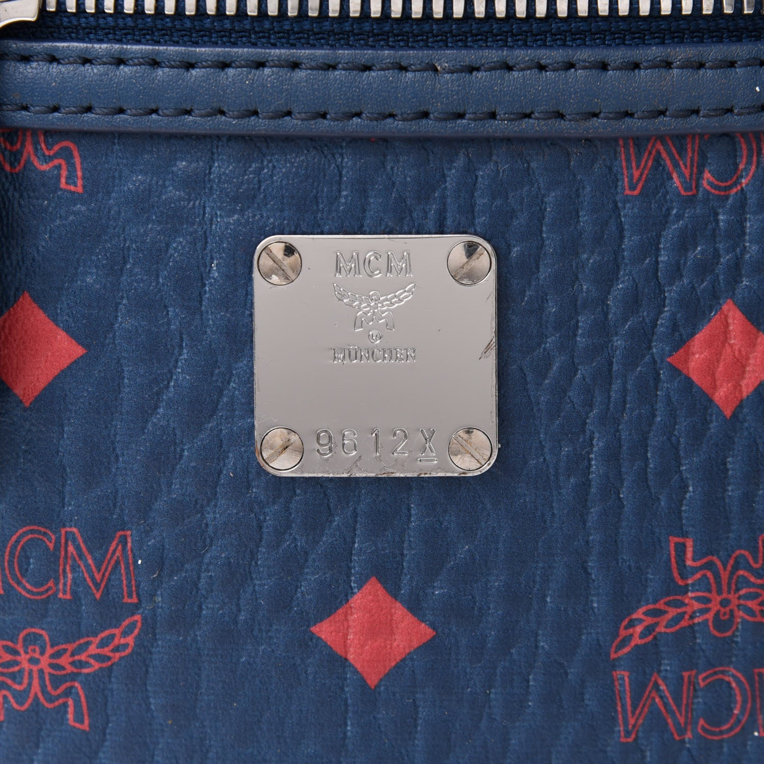 MCM Visetos X-Mini Crossbody Bag Deep Blue Sea 7 of 9