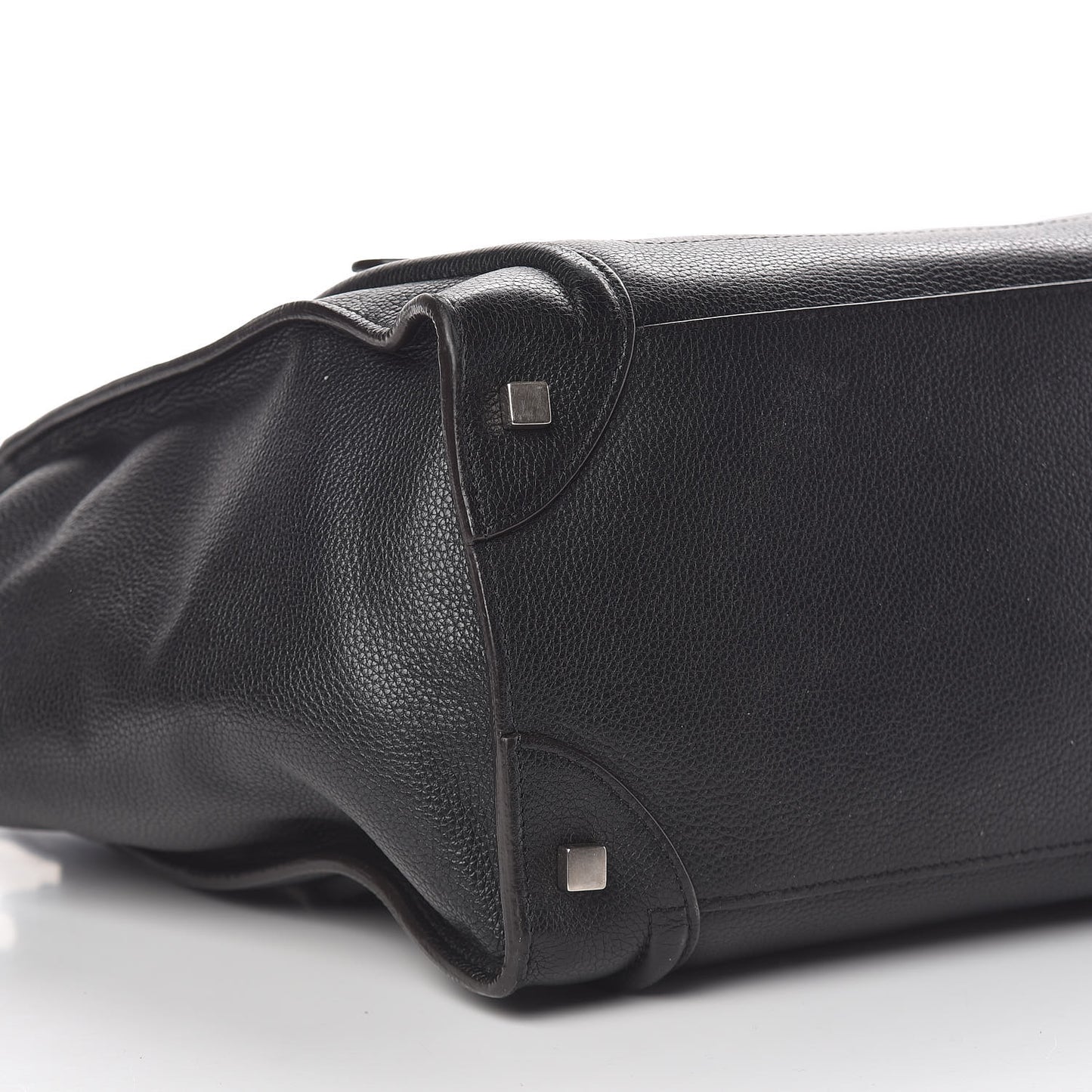 Drummed Calfskin Mini Luggage Black