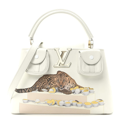 Louis Vuitton X PAOLA PIVI Taurillon Arty Capucines MM White 1 of 10