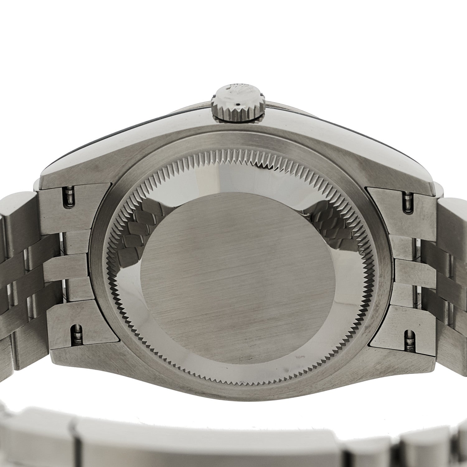 Rolex Stainless Steel 18K White Gold 36mm Oyster Perpetual Datejust Watch Bright Black 126234 4 of 4