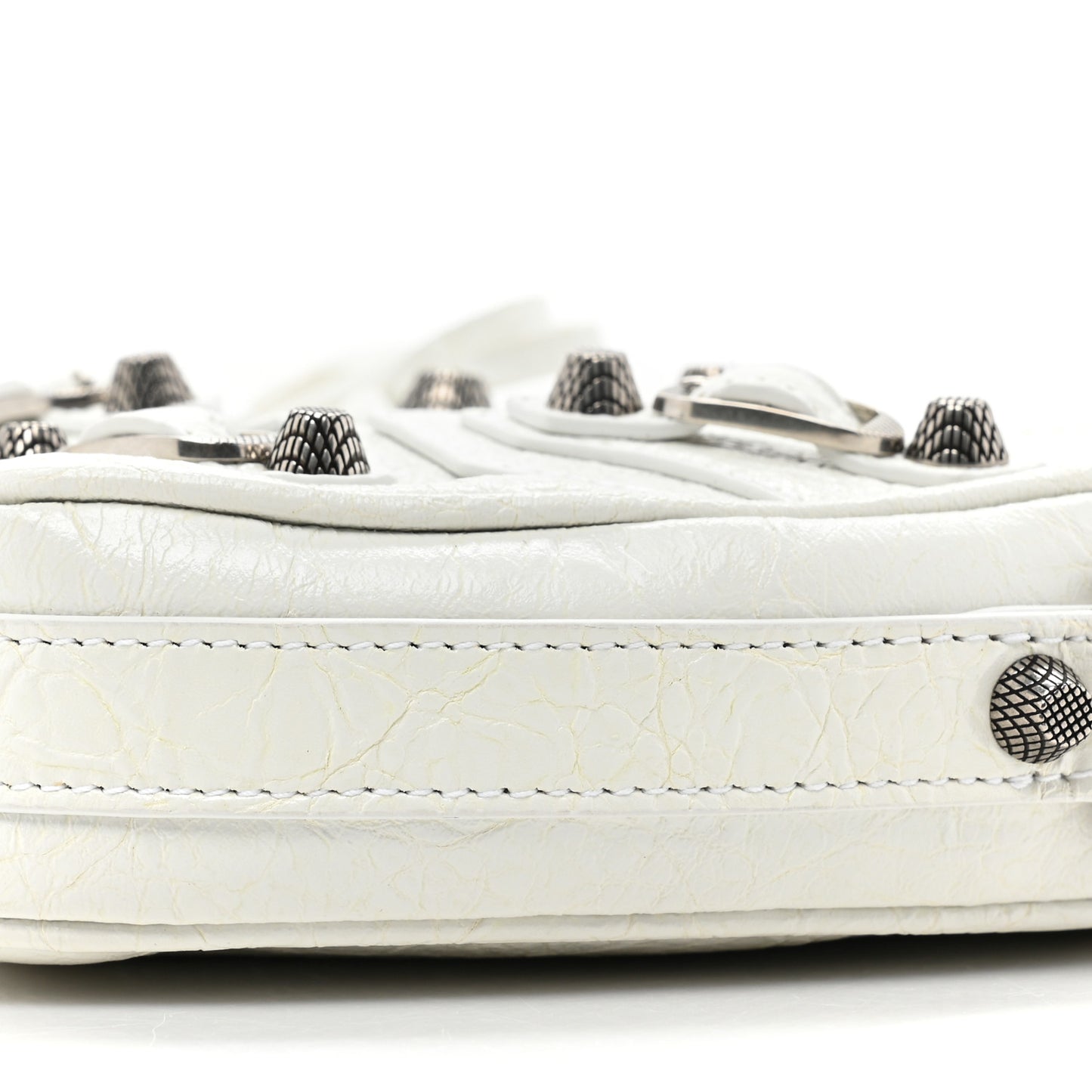 Agneau Arena Mini Le Cagole Heart Bag Optic White