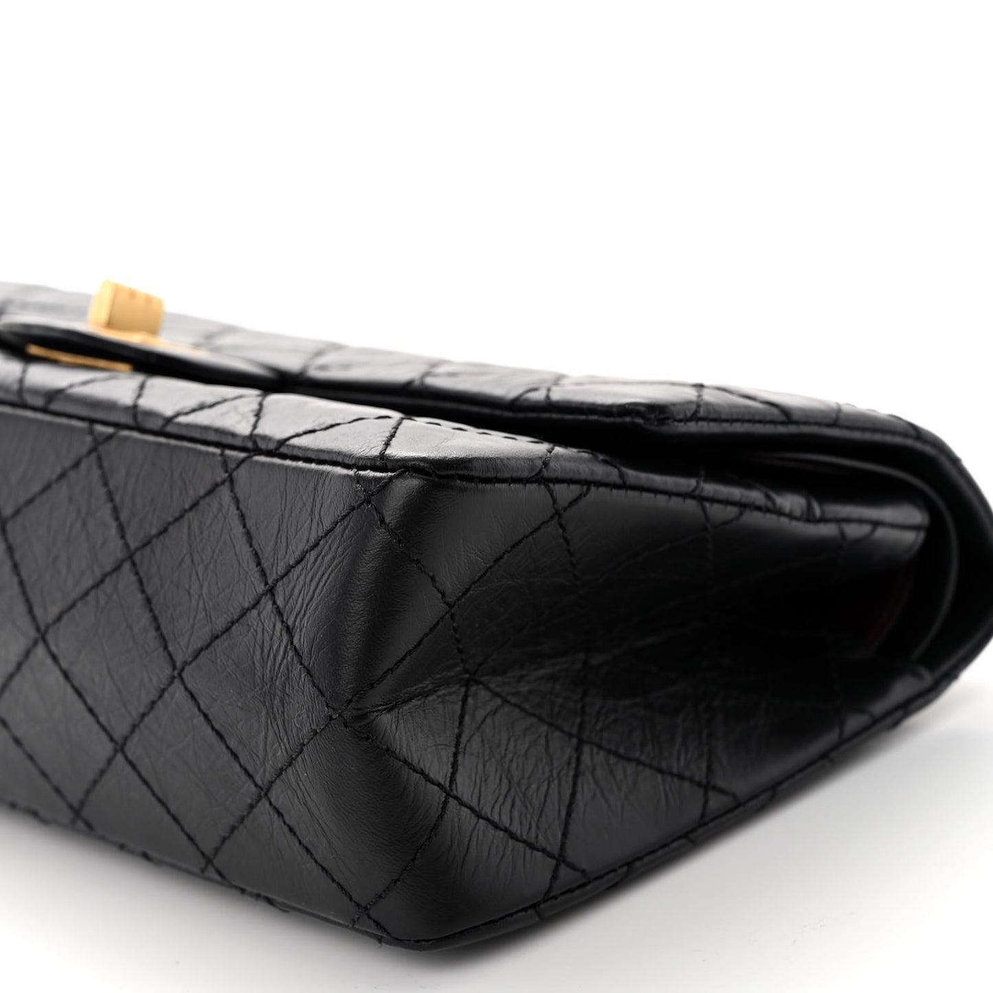 Aged Calfskin Quilted 2.55 Reissue 225 Flap Black