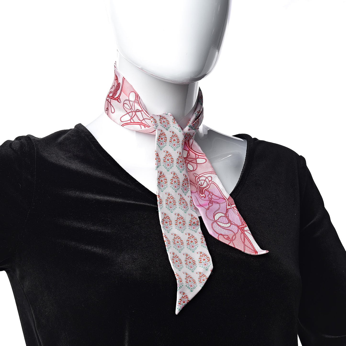 Silk Coup De Fouet Au Bloc Twilly Rose Nacre Turquoise