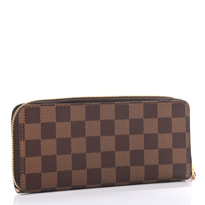 Louis Vuitton Damier Ebene Clemence Wallet Rose Ballerine 3 of 6