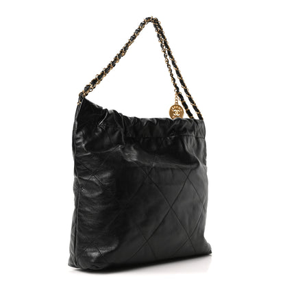 Chanel Shiny Calfskin Quilted Small Chanel 22 Black 4 of 11