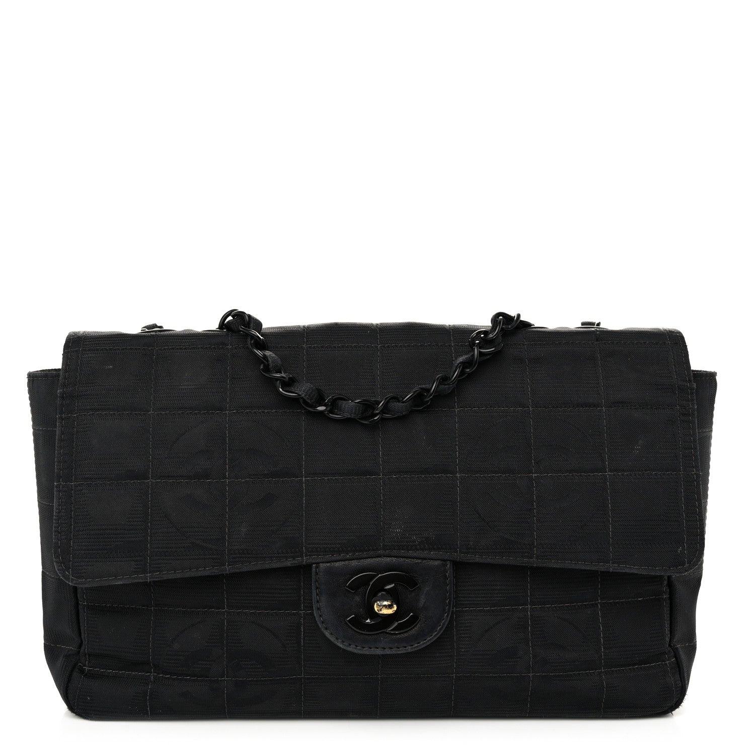 Chanel Nylon Medium Travel Flap Black 1 of 11