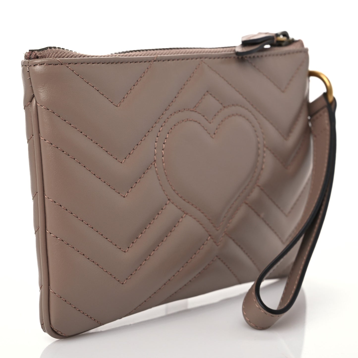 Calfskin Matelasse GG Marmont Wrist Wallet Porcelain Rose
